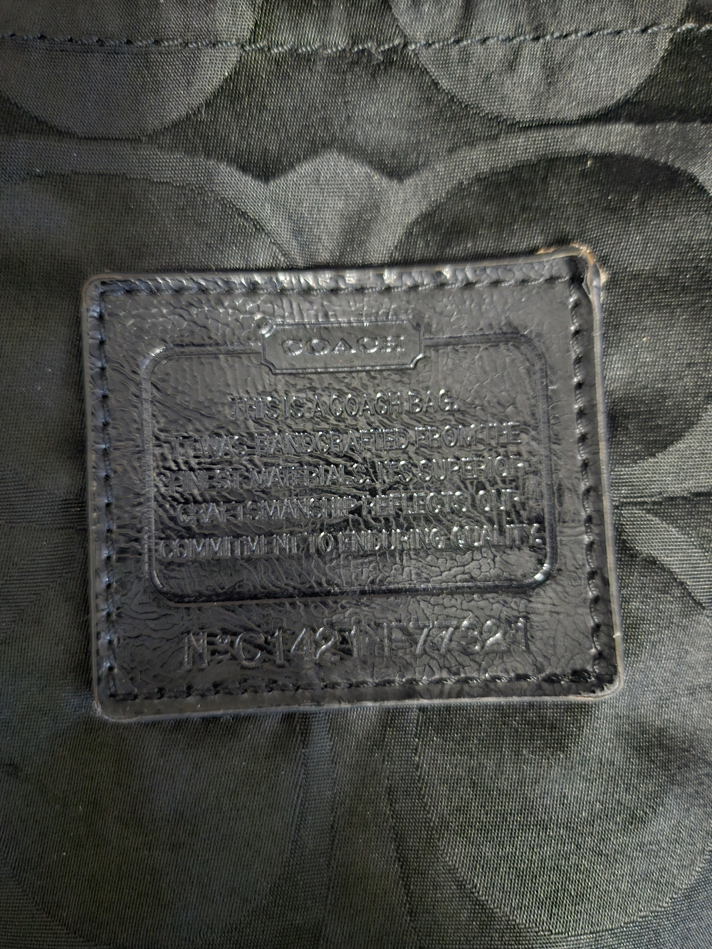 Coach Black Signature Patch Pouch - Picture 2 of 7